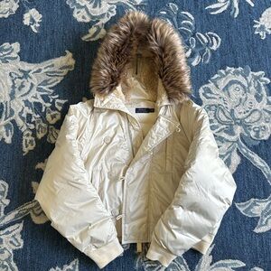 Ralph Lauren Blue Label Cream Puffer Down Jacket